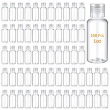 Mimorou 150 Pcs 1oz Travel Bottles Bulk for Toiletries Clear Small Travel Siz...
