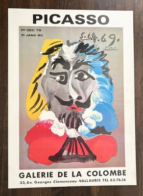 PICASSO - PORTRAITS IMAGINAIRES - GALERIE DE LA COLOMBE -1979 - 27 1/2'' 19 1/2'.