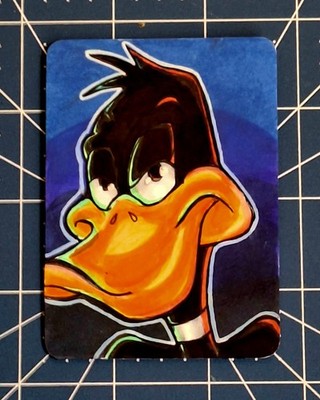 Daffy Duck  1/1 ORIGINAL  HAND-DRAWN PSC SKETCH CARD  by Jon Vest
