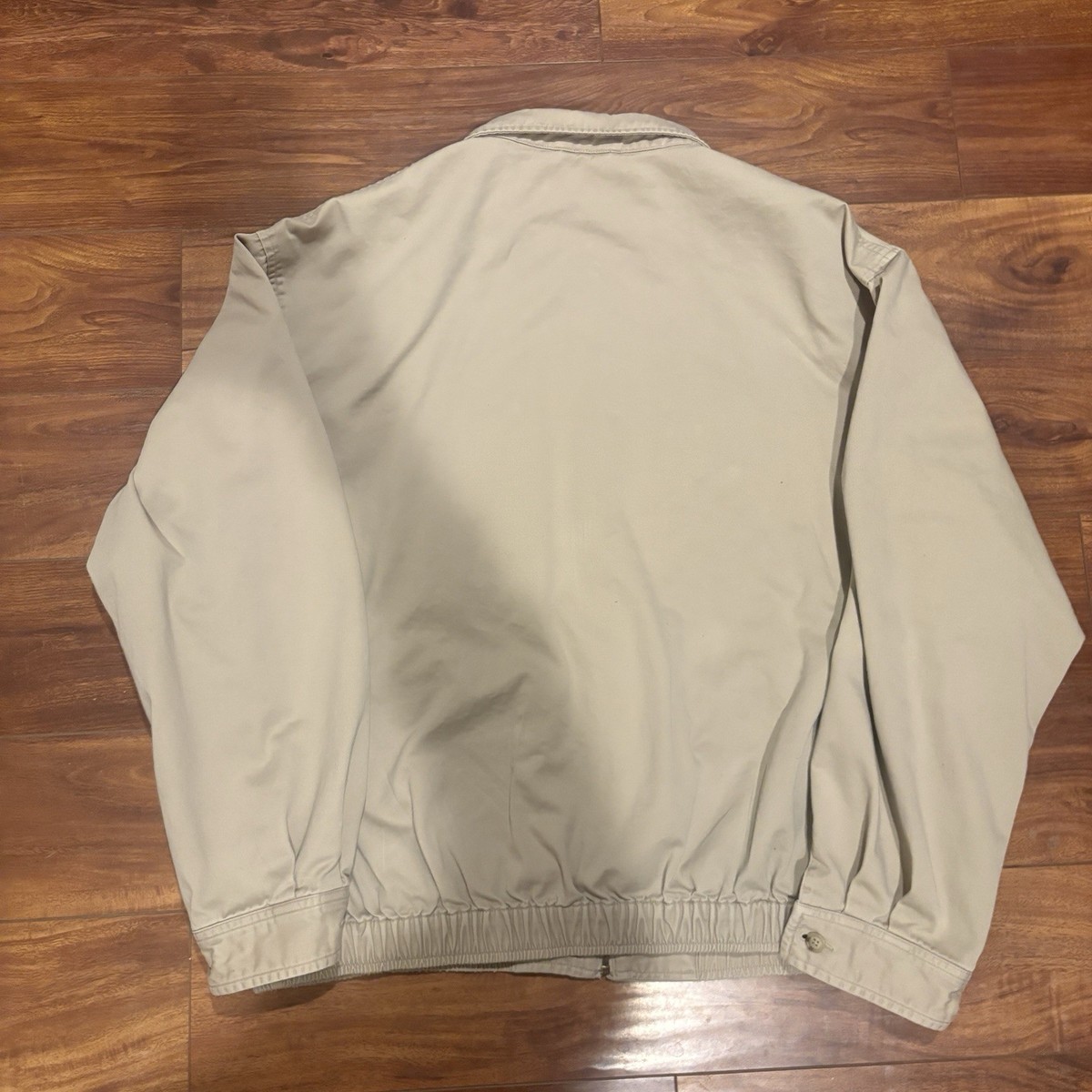 Vintage 90s Polo Ralph Lauren Beige Bomber Jacket Men's XL Zip