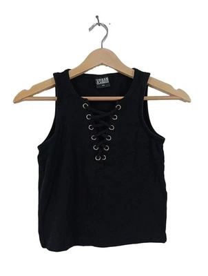 URBAN CLASSICS Haut cut-out Dames Top T EU 34 noir style décontracté - Photo 1/4