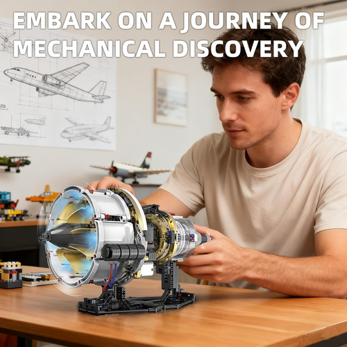 Build Your Own Turbojet Engine Model Kit 564 PCS STEM Toy For Teens & Adults - Picture 5 of 7