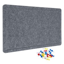Felt Bulletin Board, 31.5 x 24 -Inch Foldable Decorative Pin Board(Gray)