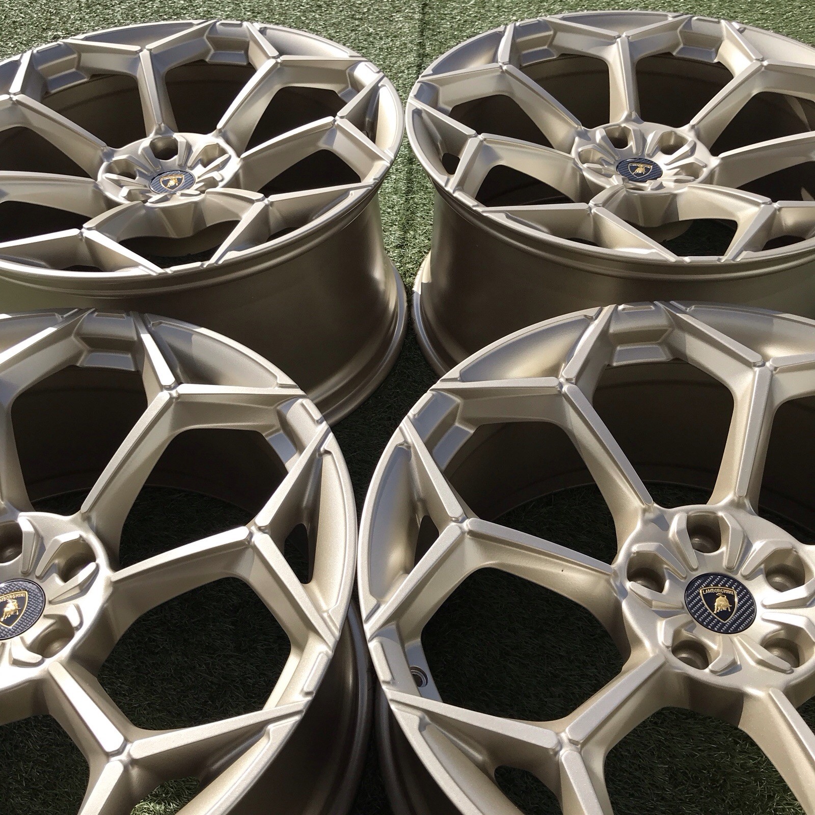 23 URUS PERFORMANTE RIMS OEM FACTORY SET 4 GOLD GENUINE LAMBORGHINI 4ML601025DC