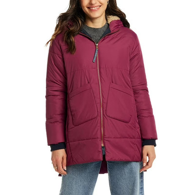 WP Weatherproof Women's Hooded Puffer Jacket Size Medium Red