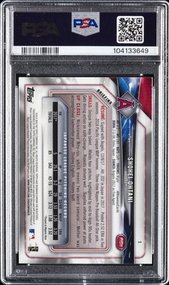 2018 BOWMAN CHROME #1 SHOHEI OHTANI ROOKIE RC PSA 10 | eBay
