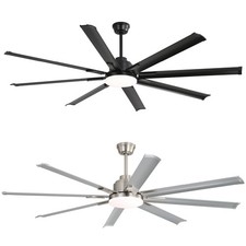 Extral Large Industrial Ceiling Fan W/ Light and Remote APP Control Reversible