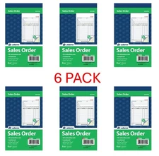 DC4705 - Adams Carbonless 2-Part Sales Book, 4 3/16" x 7 3/16" - 6 PACK