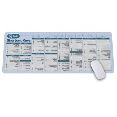 Autodesk Revit Shortcut Keys Mouse Mat - Cheat Sheet & Quick Reference Pad