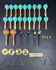 Assorted Percussion Instrument Lot Triangles Maracas Etc The Learning Experience