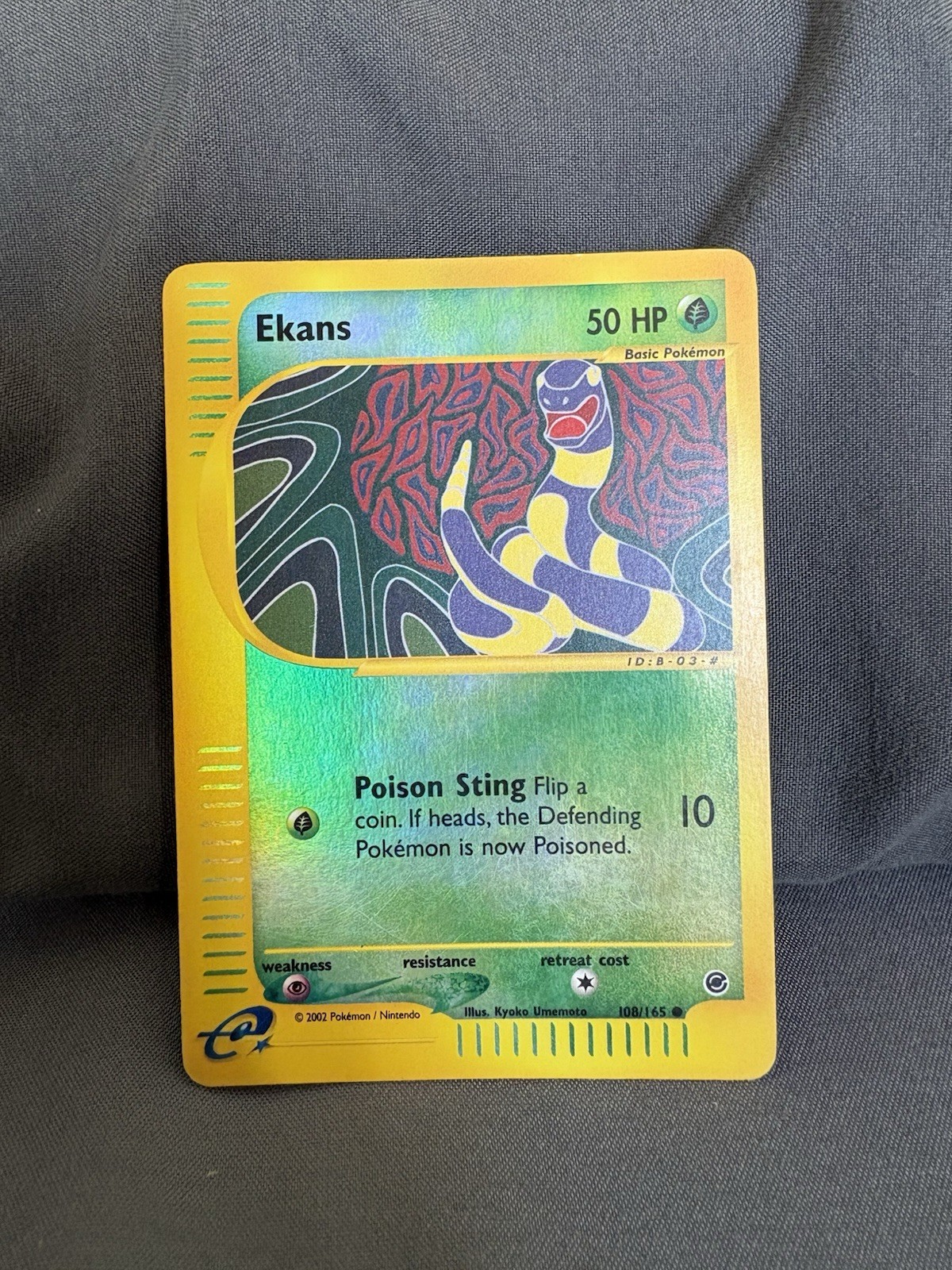 Pokémon TCG Ekans 108/165 Expedition Reverse Holo NM