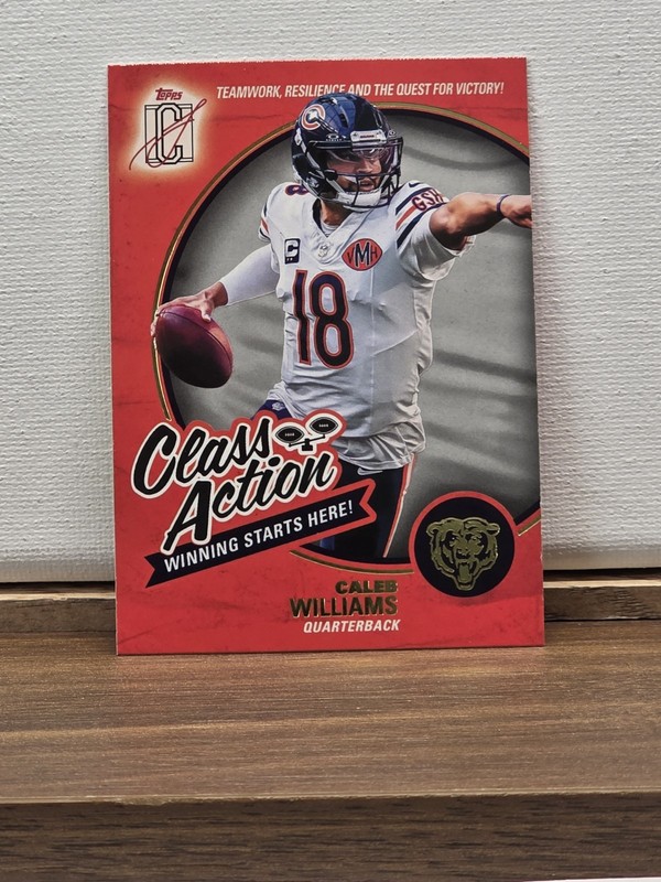 🔥 Caleb Williams Red Class Action Insert 🔥 Chicago Bears