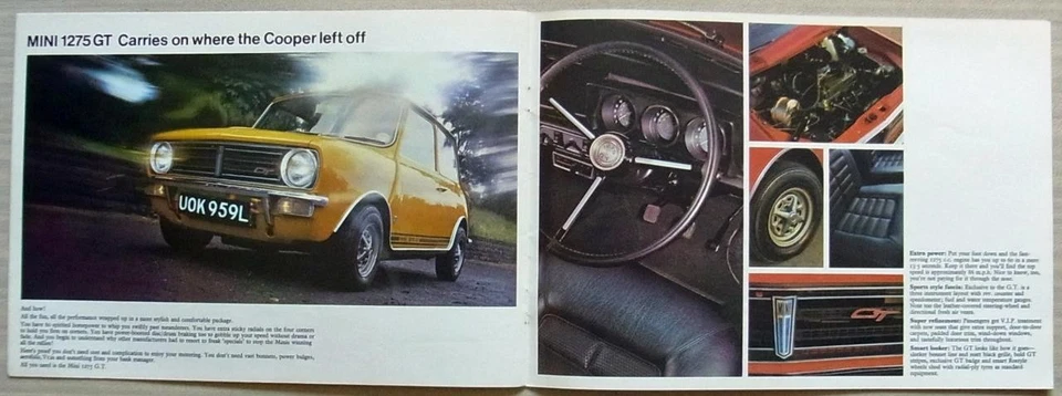 MINI Car RANGE Sales Brochure Feb 1973 #2842/G 850/1000 CLUBMAN 1275GT - Image 3 of 4
