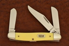 RARE CASE XX USA 1/500 YELLOW DELRIN STOCKMAN KNIFE MM MILLENIUM 3347 SS (27276)