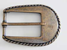 Vintage Century Canada  Antique Brass End Bar Belt Buckle Fits 1 -1/8" Belts,