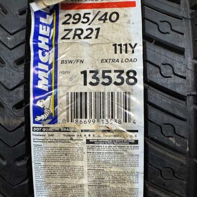 Michelin Pilot Sport A/S 4 295/40R21 111Y All Season Performance 540AAA UTQG NEW