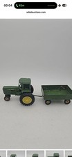 John Deere Diecast Farm Tractor w/ Trailer Green Yellow Black