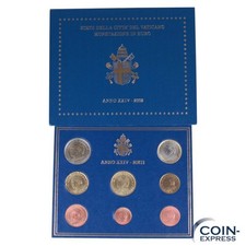 VATIKAN Euro KMS Kursmünzensatz 2002 im Folder Johannes Paul II Vaticano