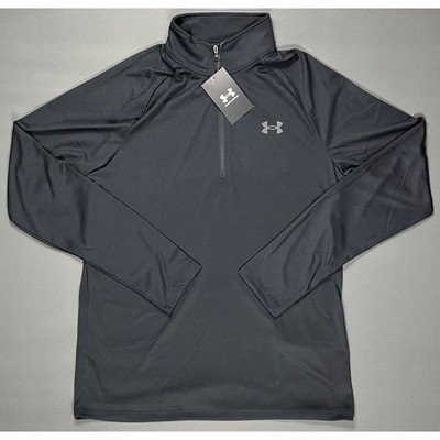 Under Armour UA Tech 2.0 1/2 Zip Men s Small Lightweight Black Athletic NWT