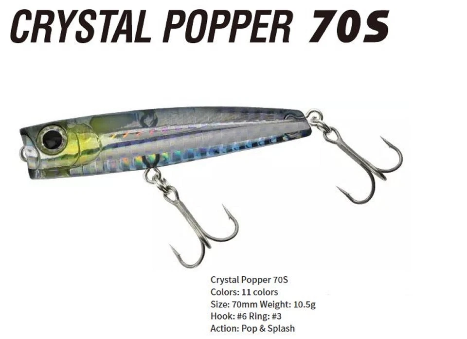 Señuelo de hundimiento Bassday Crystal Popper 70S 10,5 gramos AL-480 (1141) Foto 3 de 4