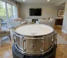 Dunnett 14x6.5 Titanium Snare Drum (6514TI-R) + Cases + Die Cast Hoops (MINT!)