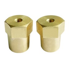 Ampper M6 Thread Female Brass Battery Terminal Post 1 Pair,