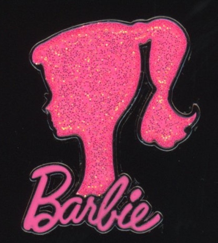 Neon Tuesday Barbie Name Silhouette Pin