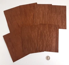 1 Lot Of 7pcs Pommele Sapele Raw Veneer Shorts, Lot #826