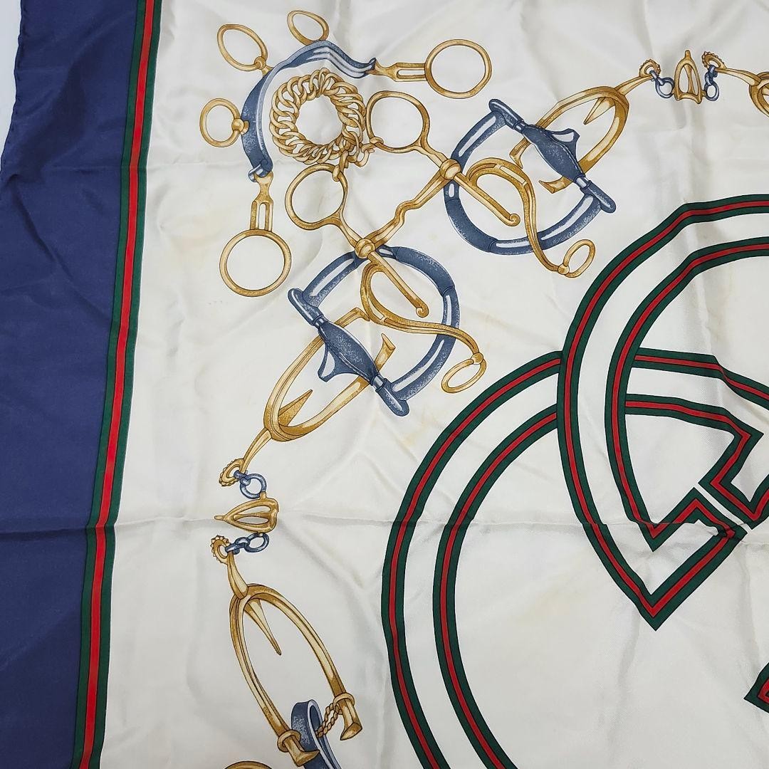 Authentic Gucci Interlocking G Logo Large Scarf T… - image 7