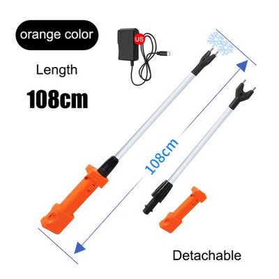 Rechargeable Cattle Prod with LED Light,Flexible Shaft Cattle Prod Stick-Orange