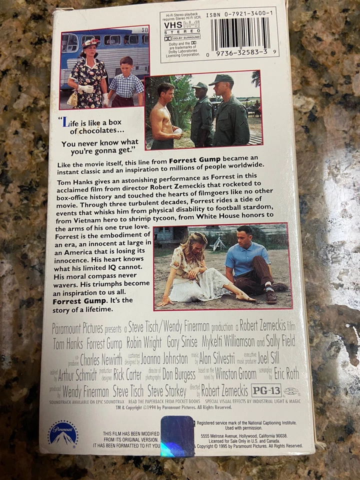 Nice MINTY Forrest Gump Tom Hanks VHS Original - Image 2 of 4