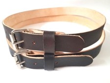 HEAVY DUTY THICK LEATHER 1.1/2"W WORK BELT MENS WOMENS W.S,S HEAVY ROLLER BUCKLE