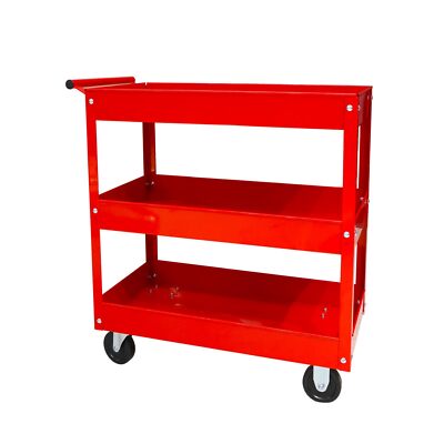 BIG RED Torin 3-Tier Service Cart 400 lbs capacity metal cart on wheels