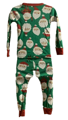 Carters Children 2 PC Santa Pajama Set Toddler Size 2T Green Red White - Picture 6 of 12