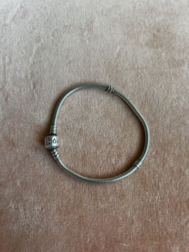 Pandora Sterling Silver Charm Station Bracelet 7.5” - Picture 2 of 2