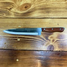MAXAM Steel 9" Kitchen Chef’s Knife Full Tang Japan Wooden Handle Vintage