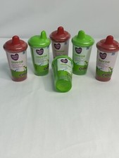 NEW Parents Choice Sippy Cup 9oz. Lot Of 6 RED  GREEN