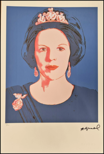 ANDY WARHOL * Queen Beatrix of the Nether...* signed lithograph*limited # 72/100 - Afbeelding 1 van 12