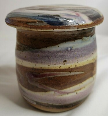 Klickitat Studio Signed Art Pottery FRENCH BUTTER KEEP 2-piece Ed & Diane Swick 