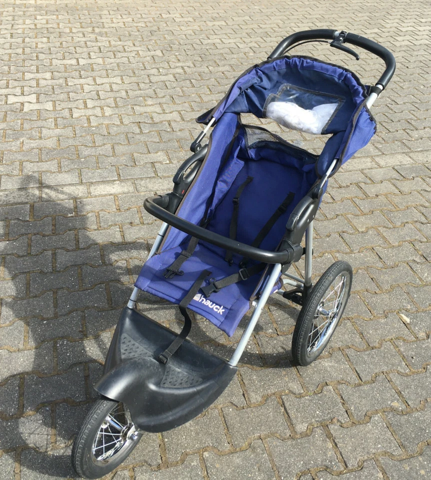 Hauck Kinderwagen Jogger Sportwagen Blau faltbar gut erhalten - Bild 2 von 4