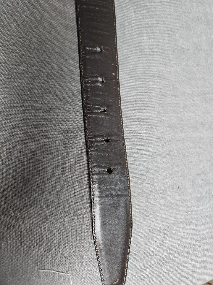 Cinturón de cuero reversible Tumi negro marrón talla 53" Foto 4 de 4