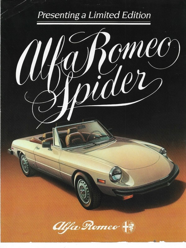 Automobile Brochure Limited Edition Alfa Romeo Spider