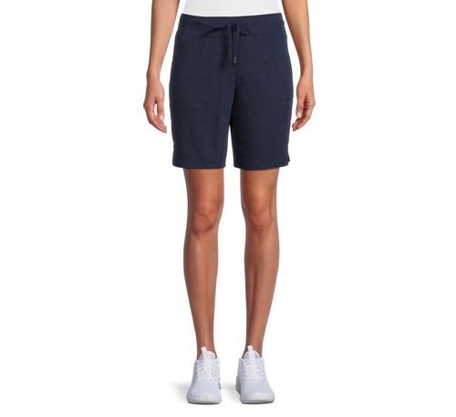 New Athletic Works Women Bermuda Shorts 9" inseam Size XXXL 22, Dark Navy Blue