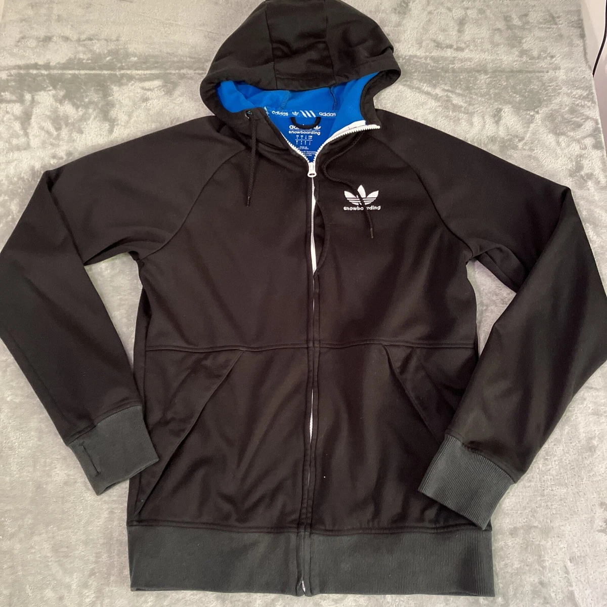 Adidas Snowboarding Men's Small Black Full Zip Hoodie Jacket Hooded  Sweatshirt | eBay