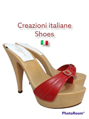 Clogs Clogs Pantoletten Schuhe Handarbeit Made in Italy 