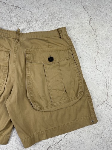 Dsquared Mens Luxury Cotton Brown Multipocket Bermuda Shorts Size 50 / L - Picture 12 of 14
