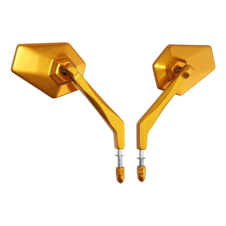 Espejos retrovisores dorados aptos para Harley Touring Street Road Electra Glide 1982-25 Foto 4 de 4