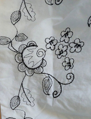 Beautiful Embroidered Garment light  cotton w/some lycra fabric OOP 3 yrd RARE