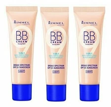 (Pack 3) Rimmel BB Cream Foundation Original, Light, 1 Oz EXP