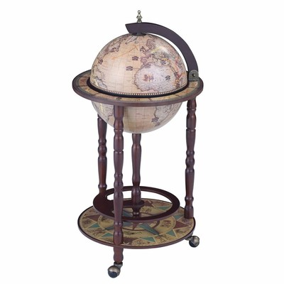 Sixteenth Century Italian Replica Old World Map Parchment Globe